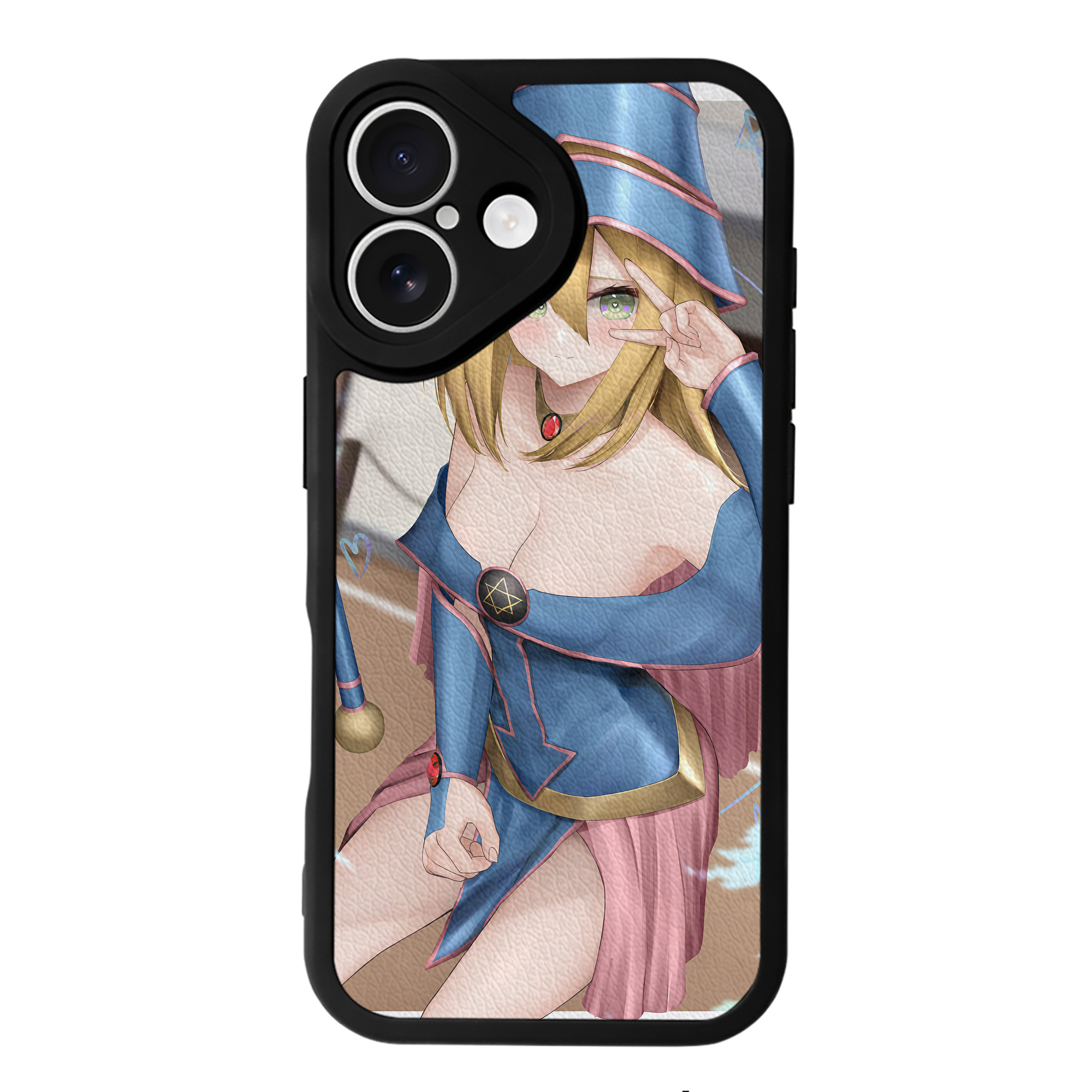 （画像用） 遊☆戯☆王 Yu-Gi-Oh! 【iPhone 16シリーズ対応】シリコンスマホケース（レザー調） 材質：シリコン